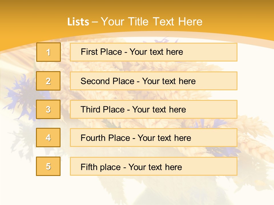 Cereals Ears Spikelet PowerPoint Template