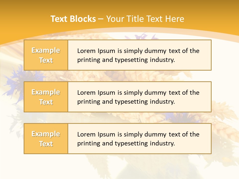 Cereals Ears Spikelet PowerPoint Template