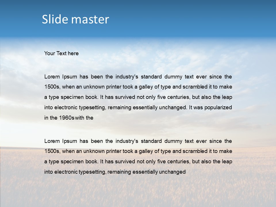 Colorful Rural Sunset PowerPoint Template