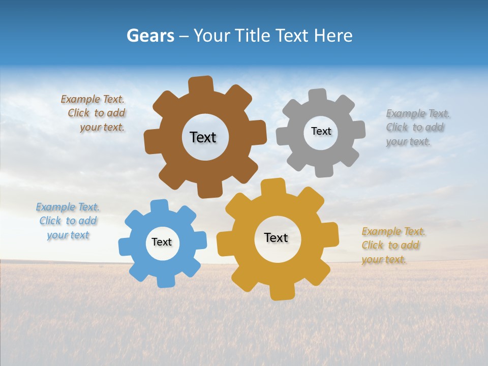 Colorful Rural Sunset PowerPoint Template