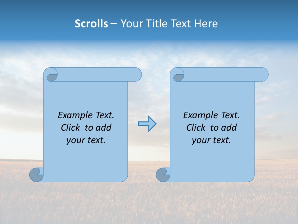 Colorful Rural Sunset PowerPoint Template