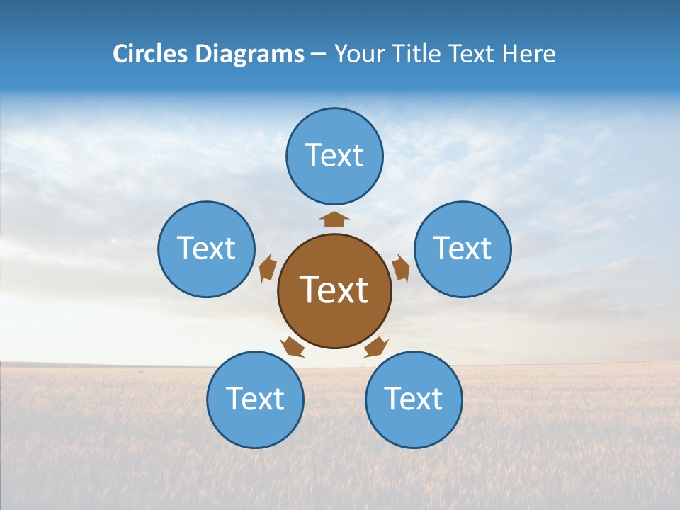 Colorful Rural Sunset PowerPoint Template