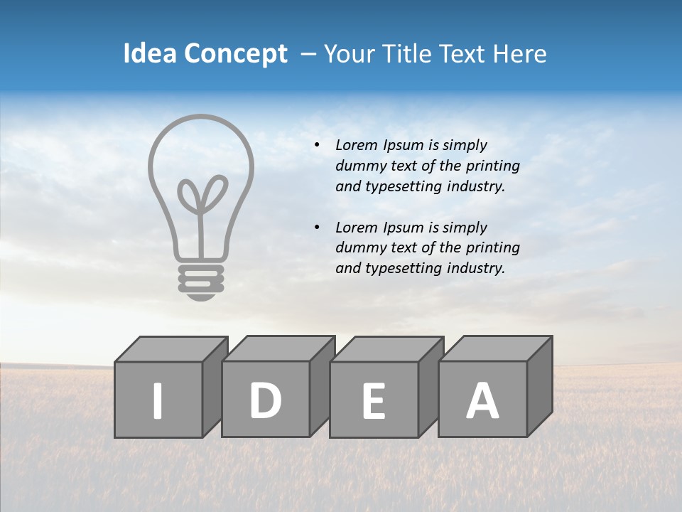 Colorful Rural Sunset PowerPoint Template