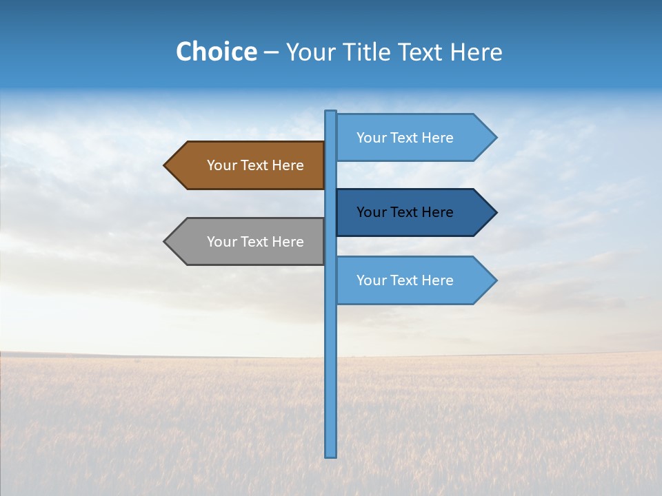 Colorful Rural Sunset PowerPoint Template