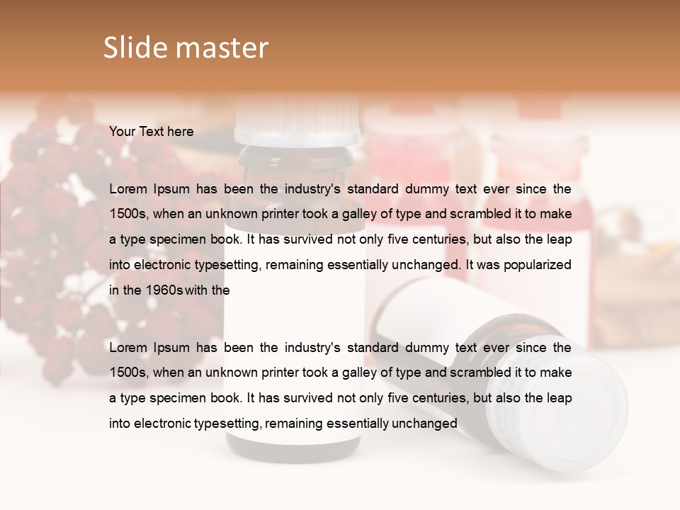 Label Heal Brown PowerPoint Template