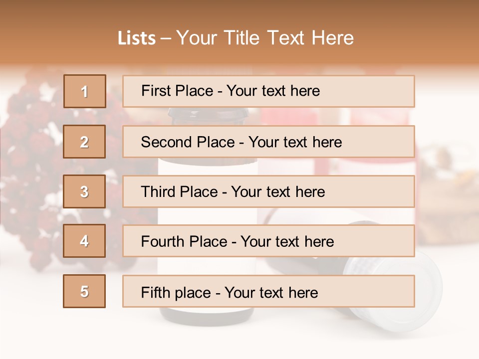 Label Heal Brown PowerPoint Template