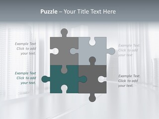 Glass Cityscape Road PowerPoint Template