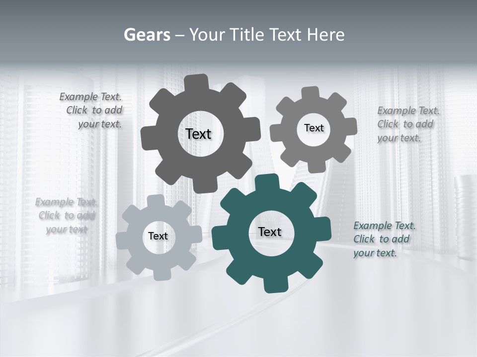 Glass Cityscape Road PowerPoint Template