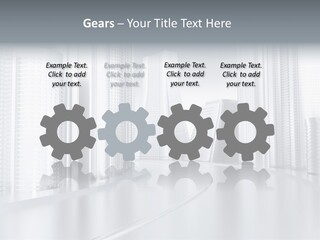 Glass Cityscape Road PowerPoint Template