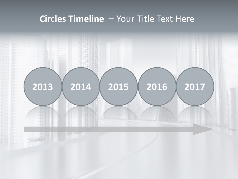 Glass Cityscape Road PowerPoint Template