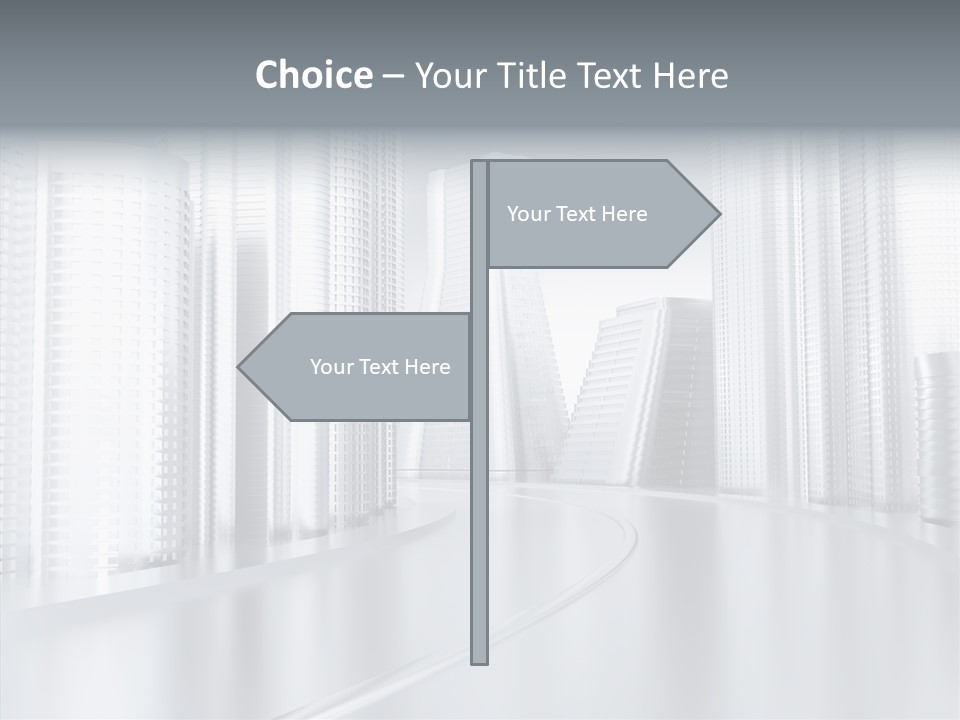 Glass Cityscape Road PowerPoint Template