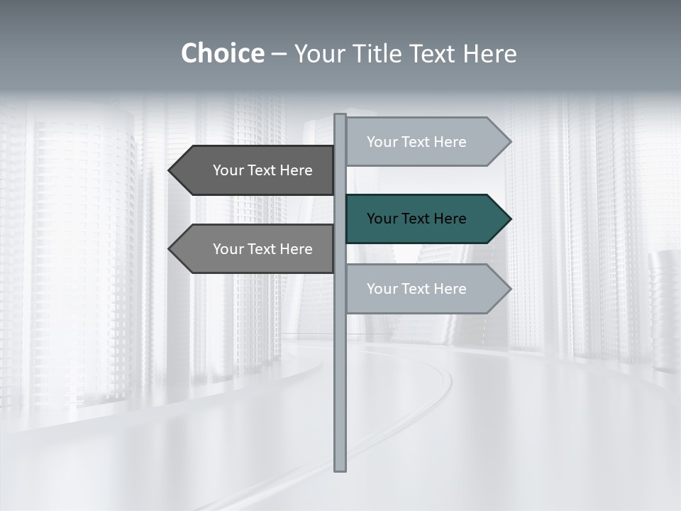 Glass Cityscape Road PowerPoint Template