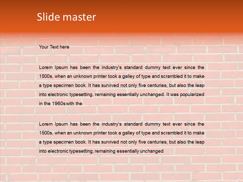 Stonewall Brickwall Urban PowerPoint Template