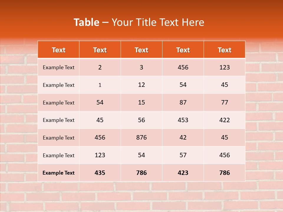 Stonewall Brickwall Urban PowerPoint Template