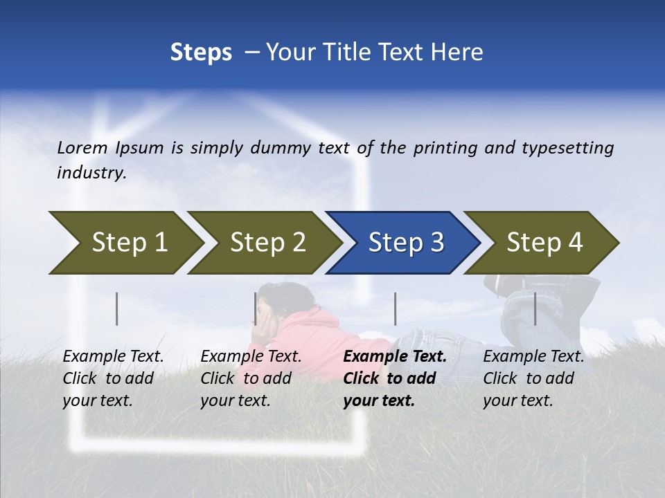Portrait Purchase Caucasian PowerPoint Template