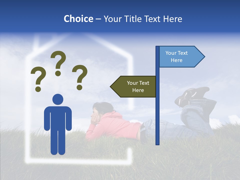 Portrait Purchase Caucasian PowerPoint Template