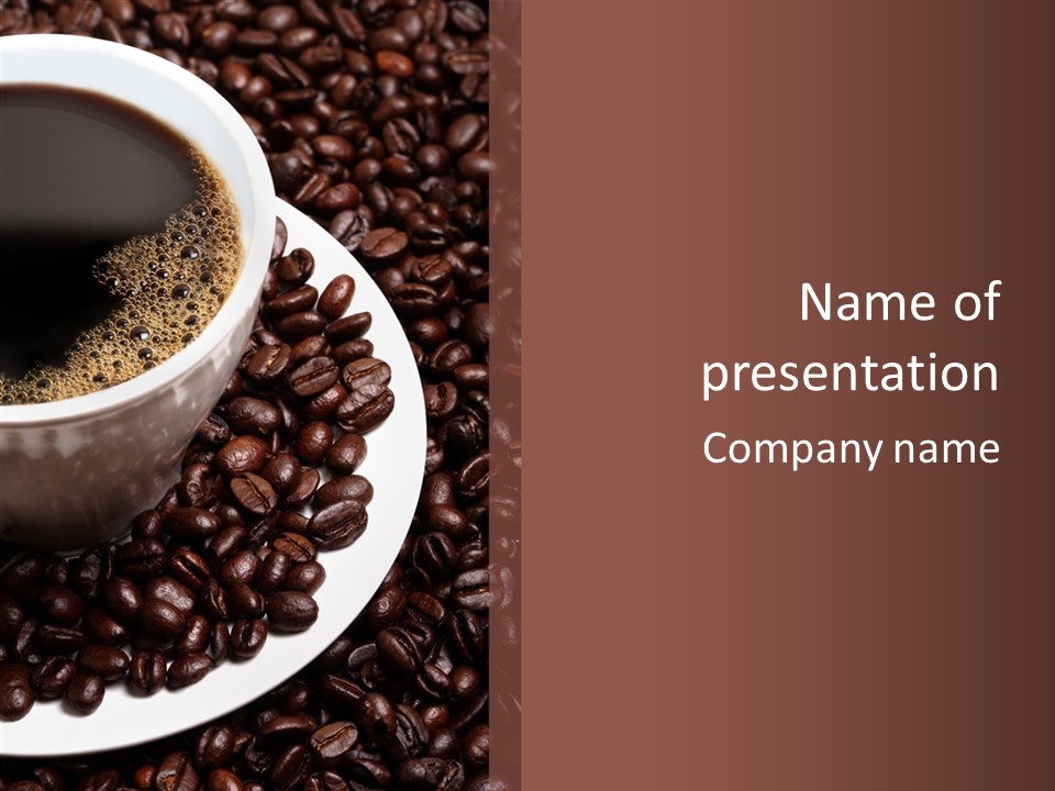Coffee Dark Refreshment PowerPoint Template