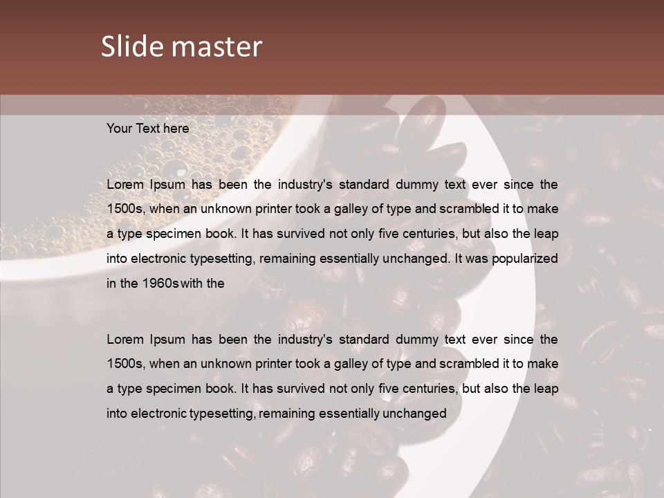 Coffee Dark Refreshment PowerPoint Template