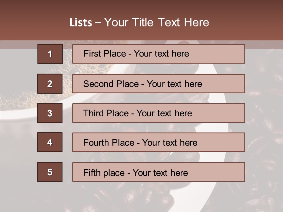 Coffee Dark Refreshment PowerPoint Template