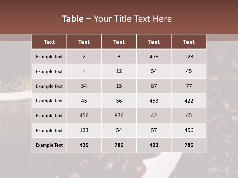 Coffee Dark Refreshment PowerPoint Template
