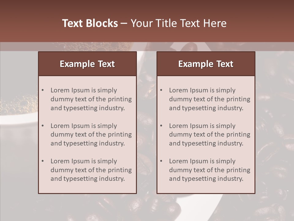 Coffee Dark Refreshment PowerPoint Template