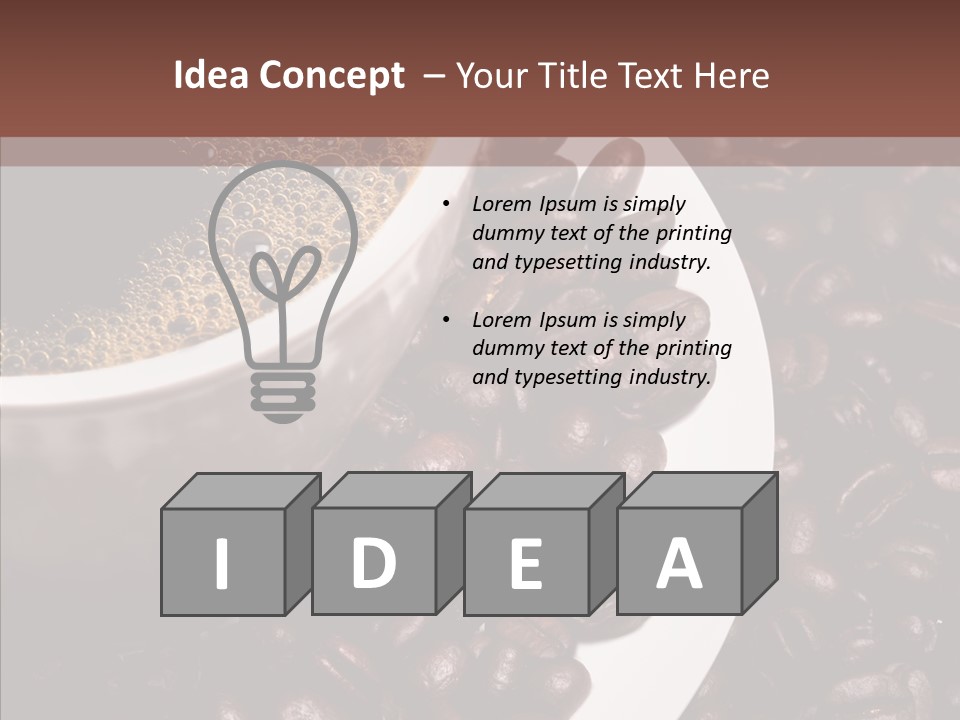 Coffee Dark Refreshment PowerPoint Template