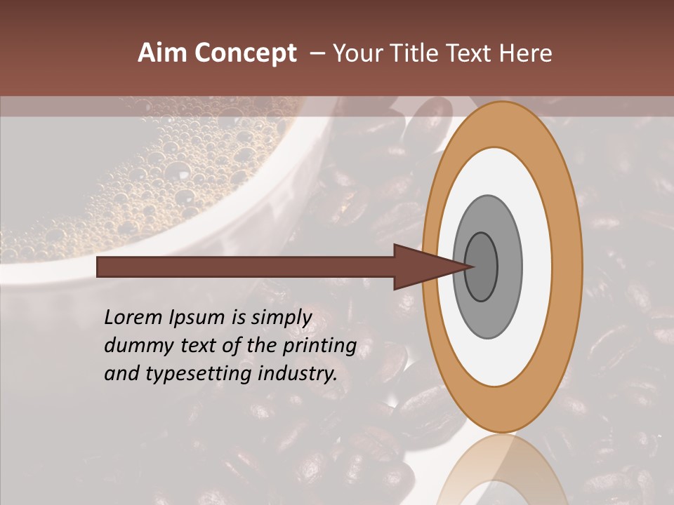 Coffee Dark Refreshment PowerPoint Template