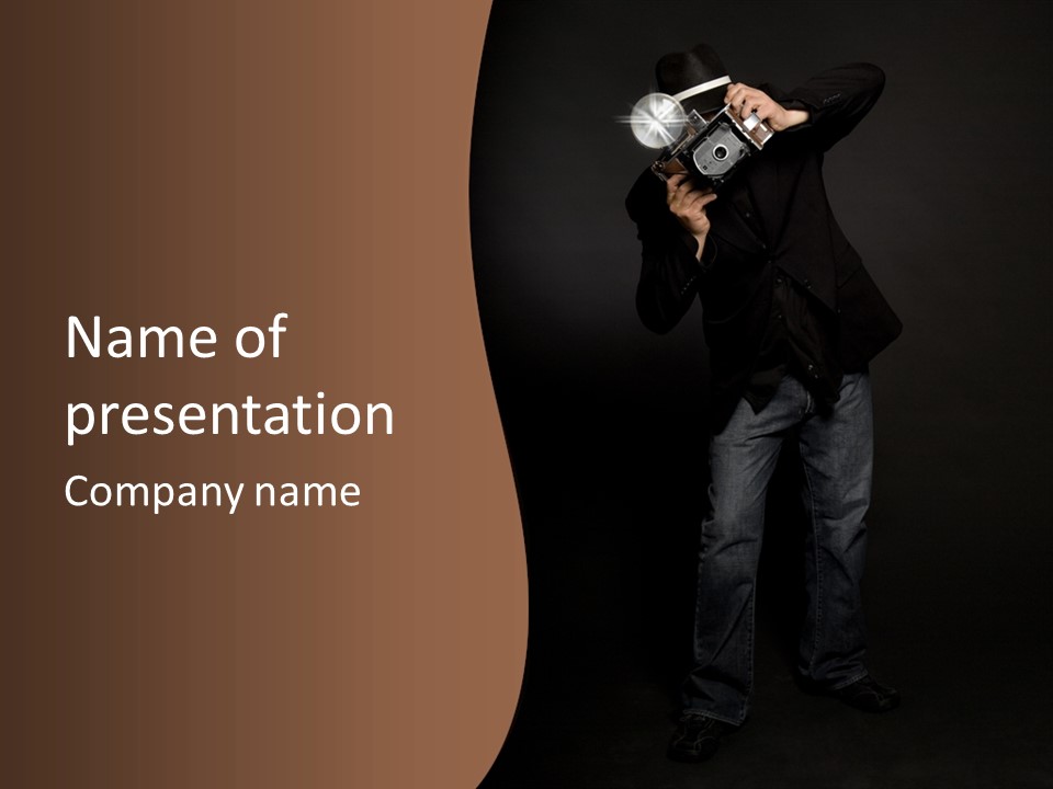 Taking Photojournalist Fashioned PowerPoint Template