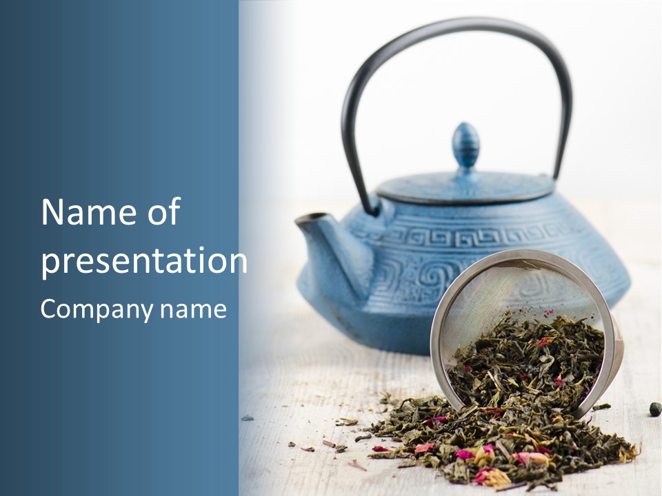 Natural Delicious Teapot PowerPoint Template