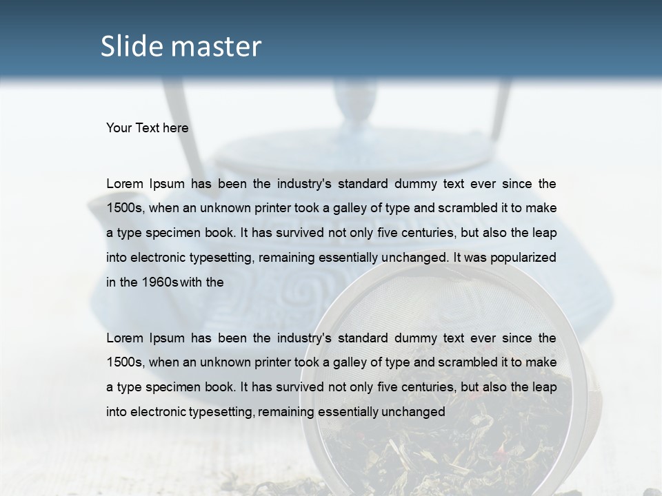 Natural Delicious Teapot PowerPoint Template