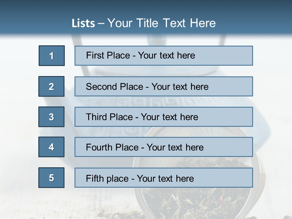 Natural Delicious Teapot PowerPoint Template