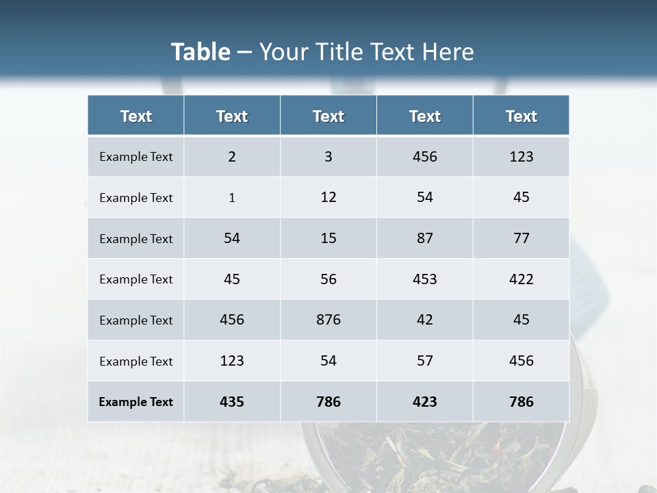Natural Delicious Teapot PowerPoint Template