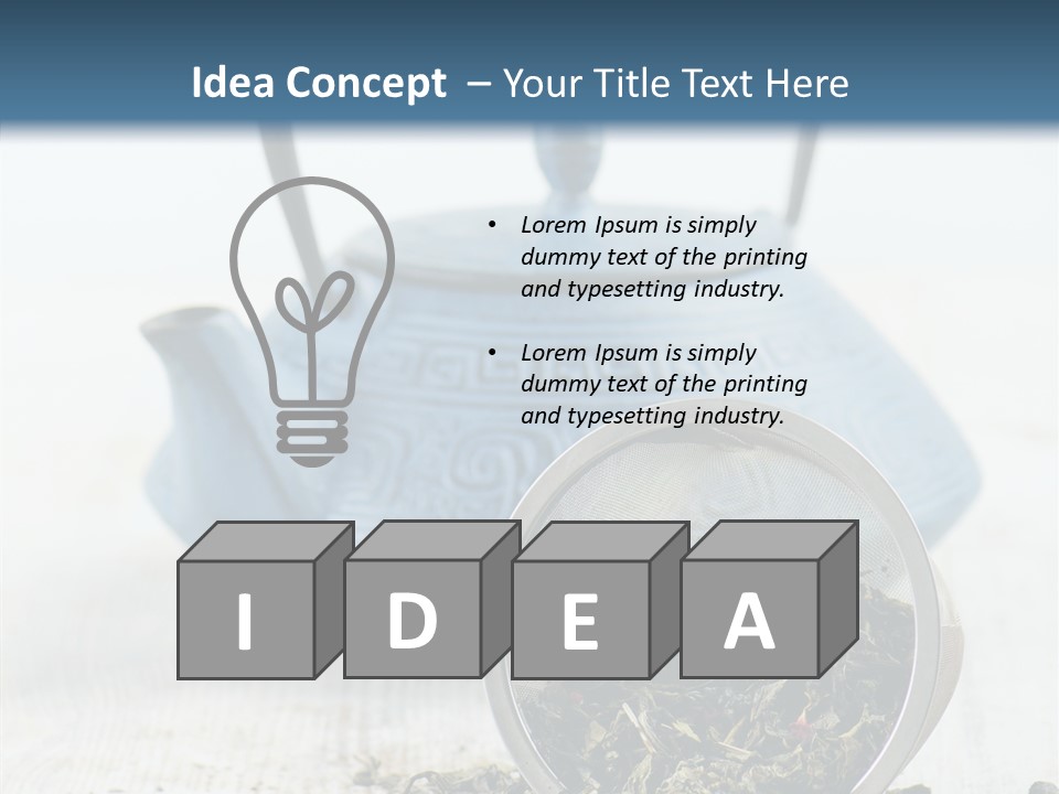 Natural Delicious Teapot PowerPoint Template