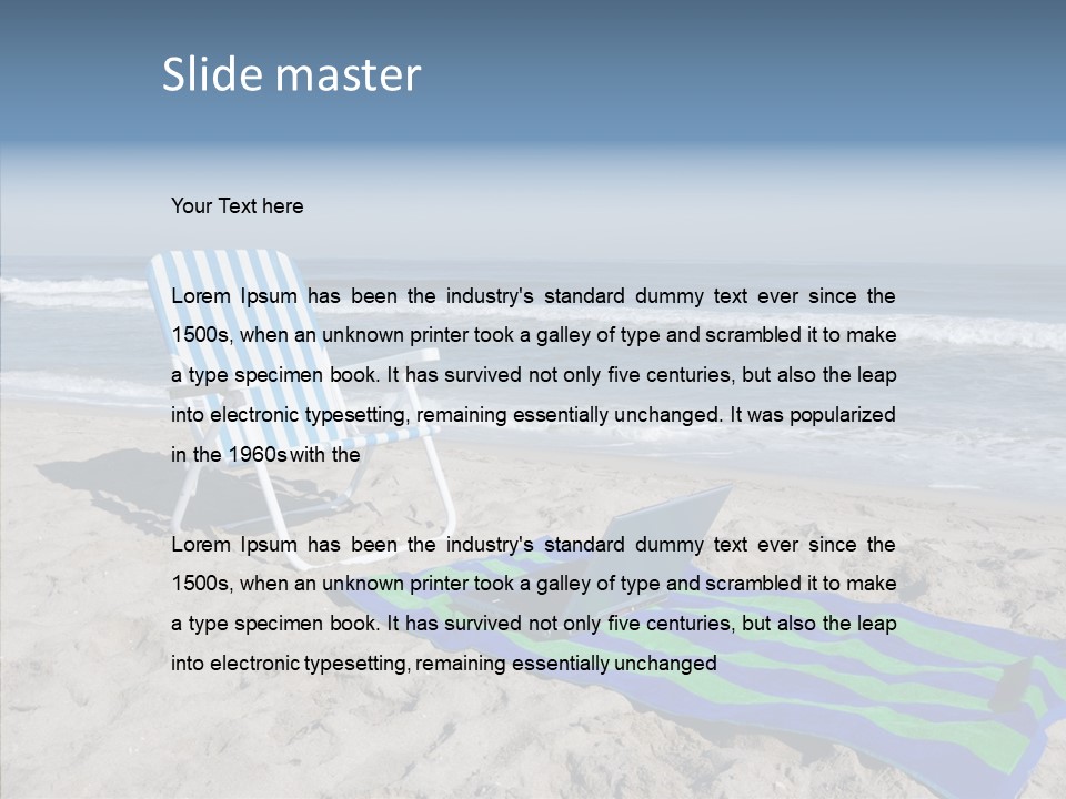 Copy Laptop Sand PowerPoint Template