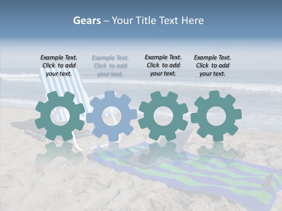 Copy Laptop Sand PowerPoint Template