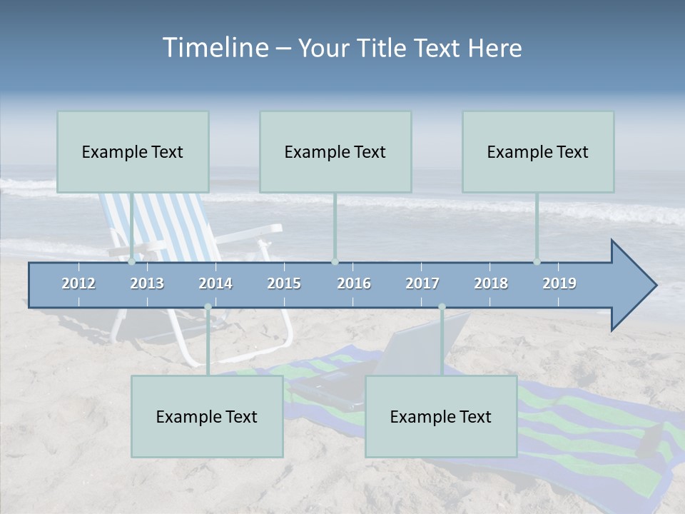 Copy Laptop Sand PowerPoint Template