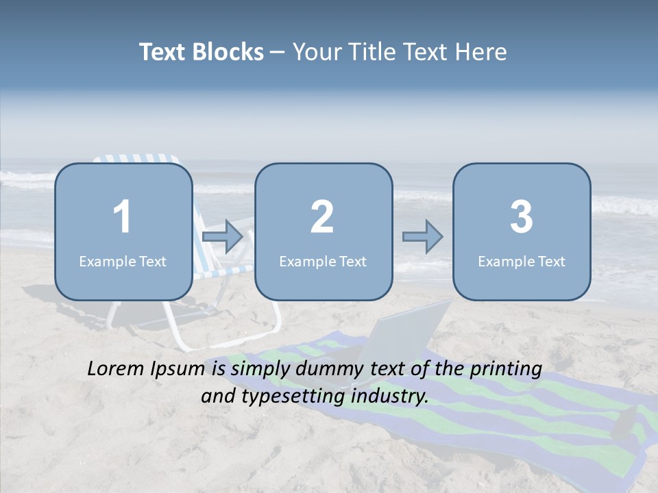 Copy Laptop Sand PowerPoint Template
