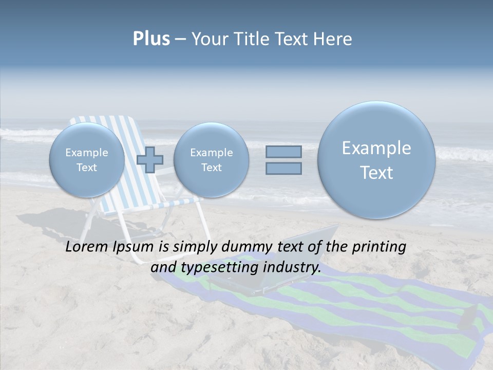 Copy Laptop Sand PowerPoint Template