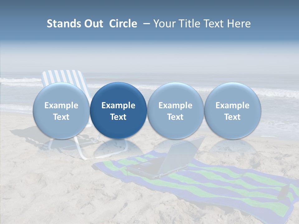Copy Laptop Sand PowerPoint Template