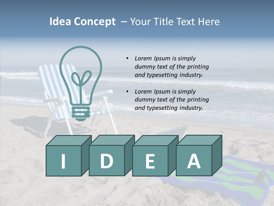 Copy Laptop Sand PowerPoint Template