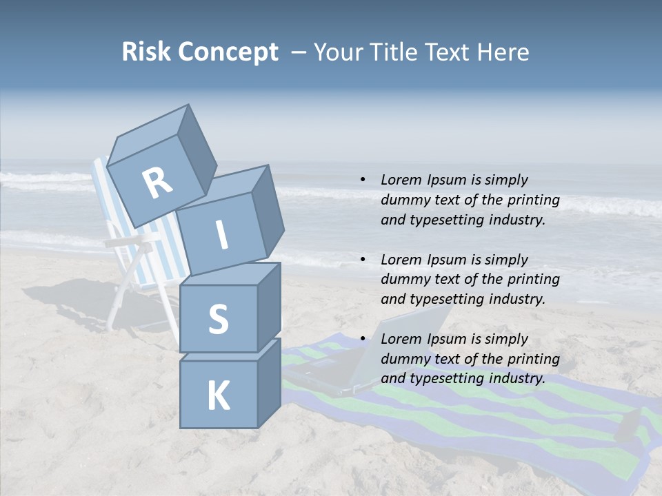 Copy Laptop Sand PowerPoint Template