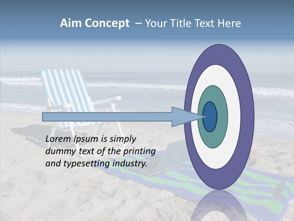 Copy Laptop Sand PowerPoint Template