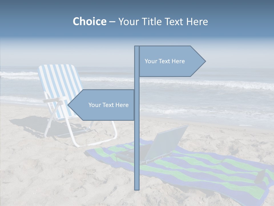 Copy Laptop Sand PowerPoint Template