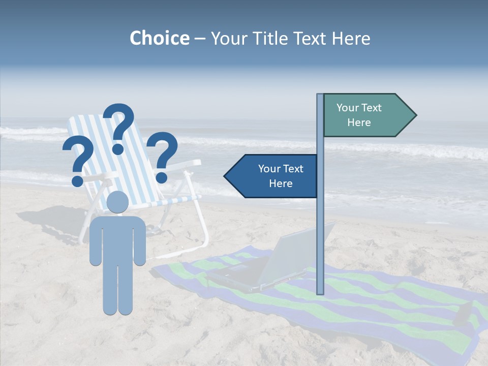 Copy Laptop Sand PowerPoint Template