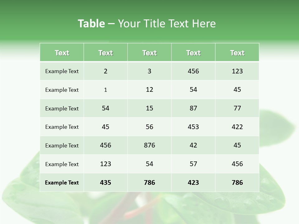 Peperomia Leaves Leafs PowerPoint Template