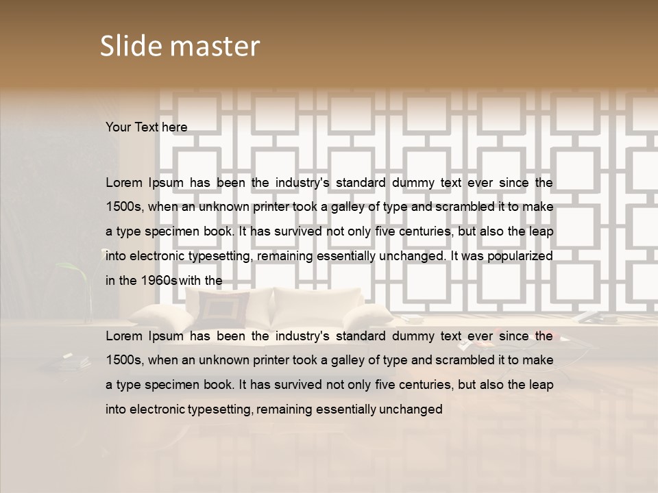 Apartment Furniture Rest PowerPoint Template