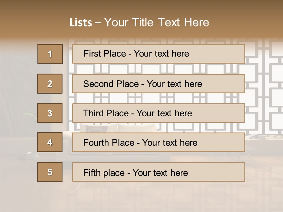 Apartment Furniture Rest PowerPoint Template