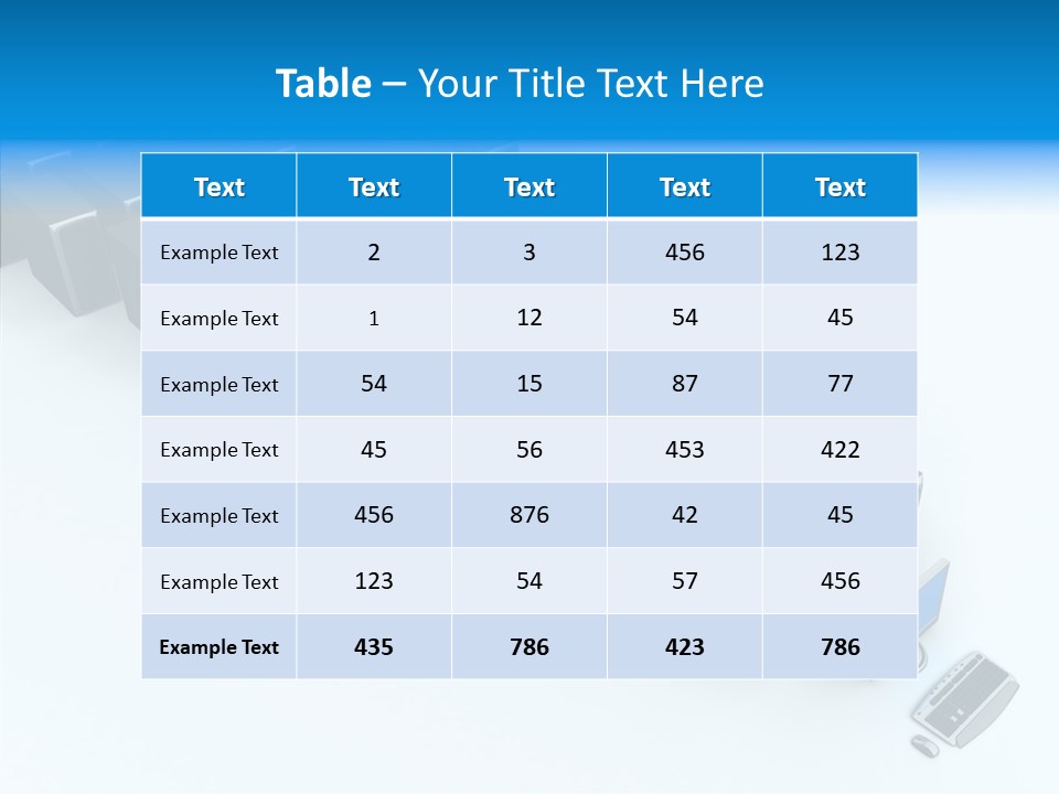 Per On Writing Table PowerPoint Template