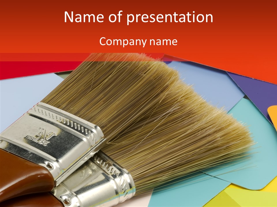 Decor Bristles Paintbrush PowerPoint Template