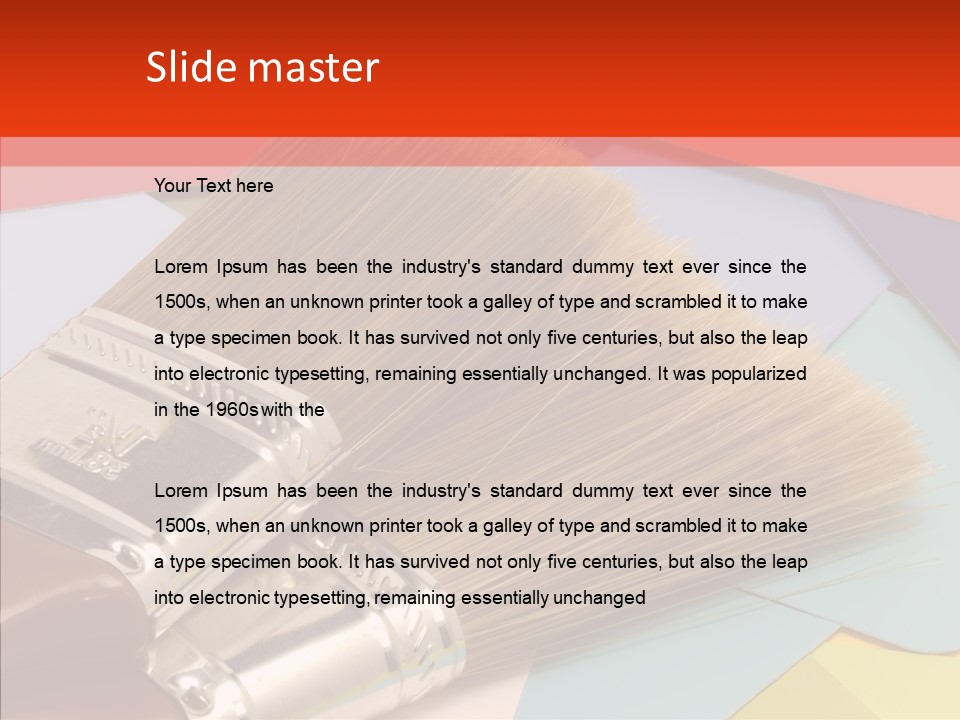 Decor Bristles Paintbrush PowerPoint Template